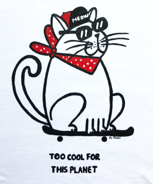 Tricou pictat manual-Too Cool for this Planet