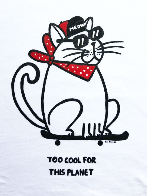 Tricou pictat manual-Too Cool for this Planet