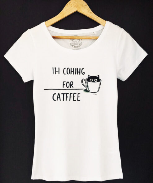 Tricou pictat manual CATFFEE