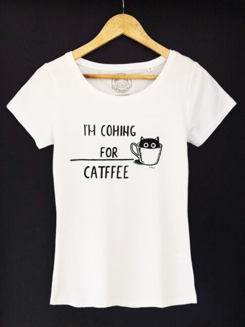 Tricou pictat manual CATFFEE