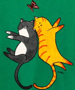 Bluza pictata manual cu pisicutele pereche