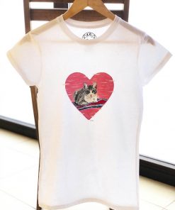 Tricou personalizat cu pisica gri