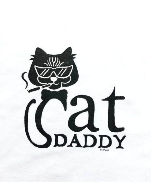 Tricou pictat manual Cool Cat Daddy