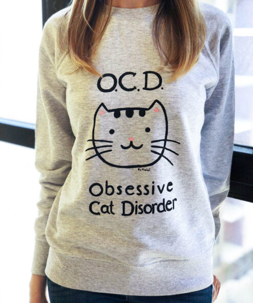 Bluza pictata manual-Obsessive Cat Disorder