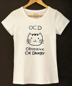 Tricou pictat manual-Obsessive Cat Disorder
