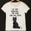 Tricou pentru fete pictat manual-Pisica Aroganta