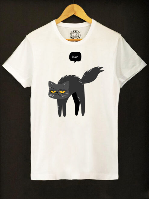 Tricou bumbac organic-Mew Black Cat