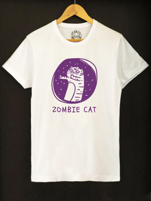 Tricou bumbac organic-Zombie Cat