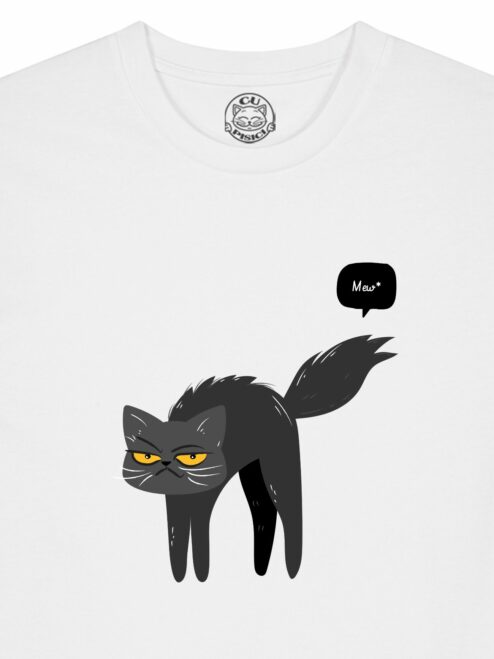Tricou din bumbac organic Premium-Mew Black Cat, Barbati