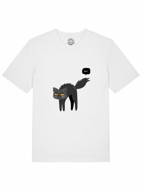 Tricou din bumbac organic Premium-Mew Black Cat, Barbati