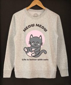 Bluza printata-Life is better With Cats