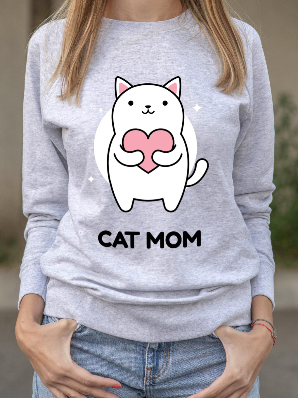 Bluza printata-Cat Mom, Femei