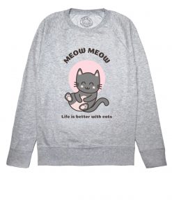 Bluza printata-Life is better With Cats, Femei