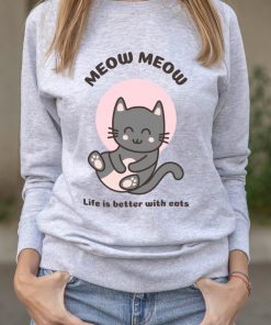 Bluza printata-Life is better With Cats, Femei