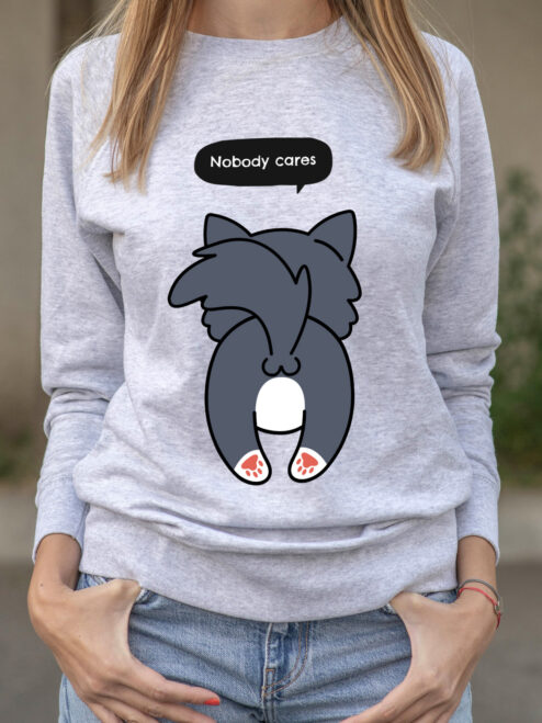 Bluza printata-Nobody Cares, Femei