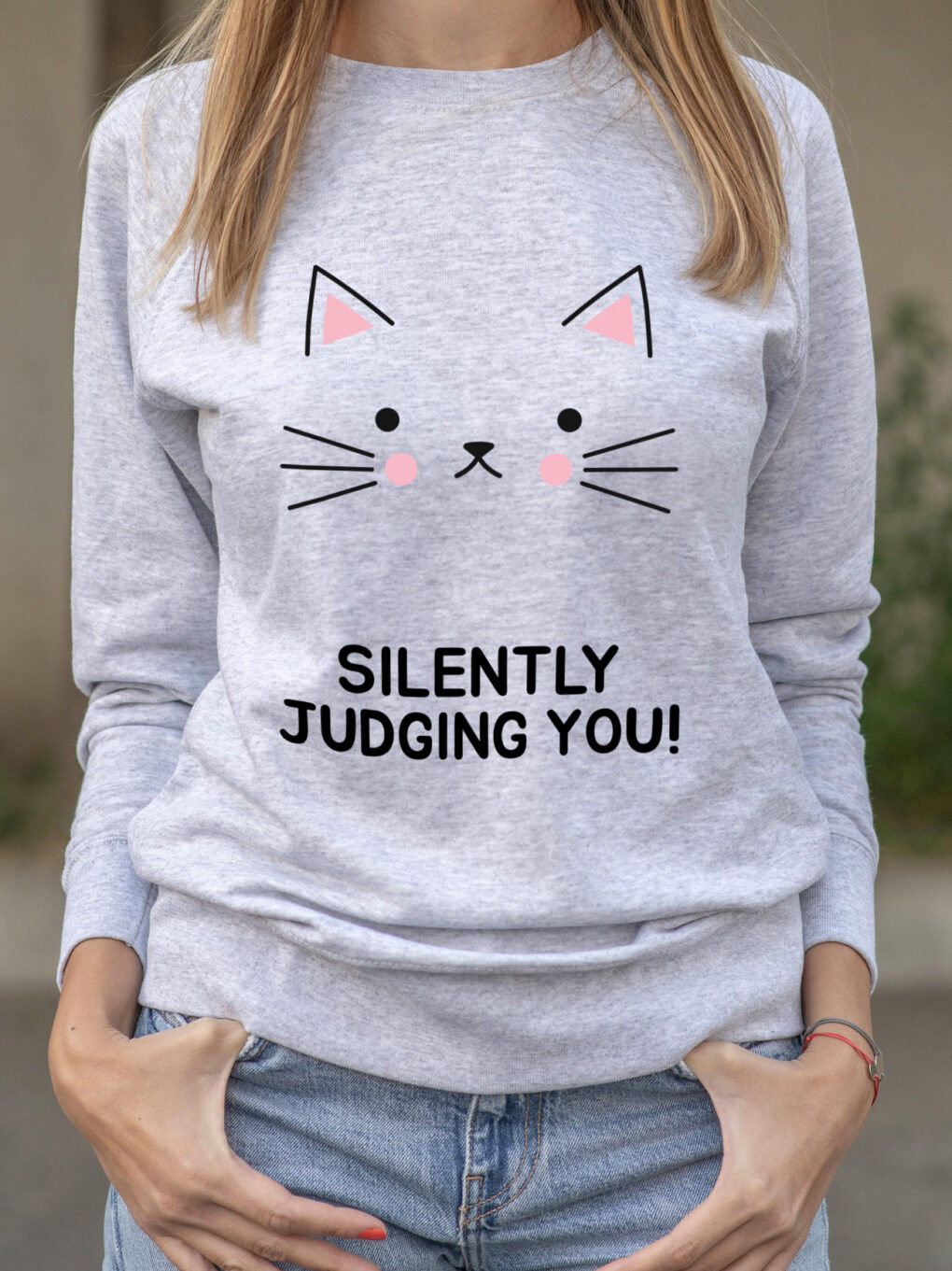 Bluza printata-Silently Judging You, Femei