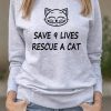 Bluza printata-Adopta o Pisica, Femei