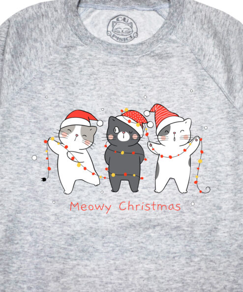 Bluza printata-Christmas Cats