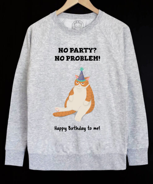 Bluza printata-Happy Birthaday (Ginger Cat), Barbati