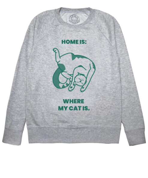 Bluza printata-Home is where My Cat is, Barbati