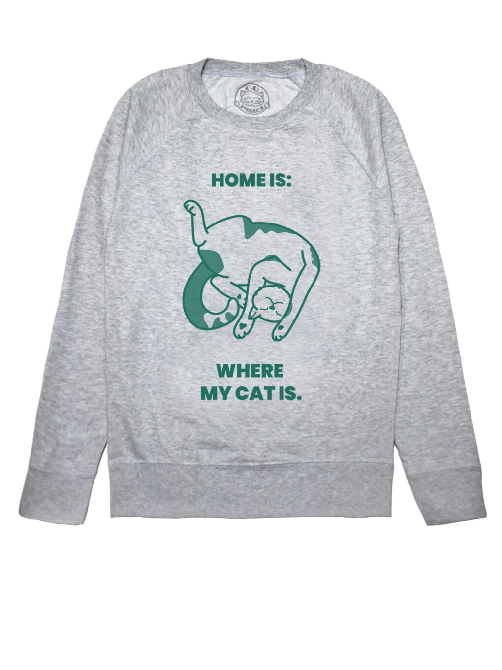 Bluza printata-Home is where My Cat is, Femei