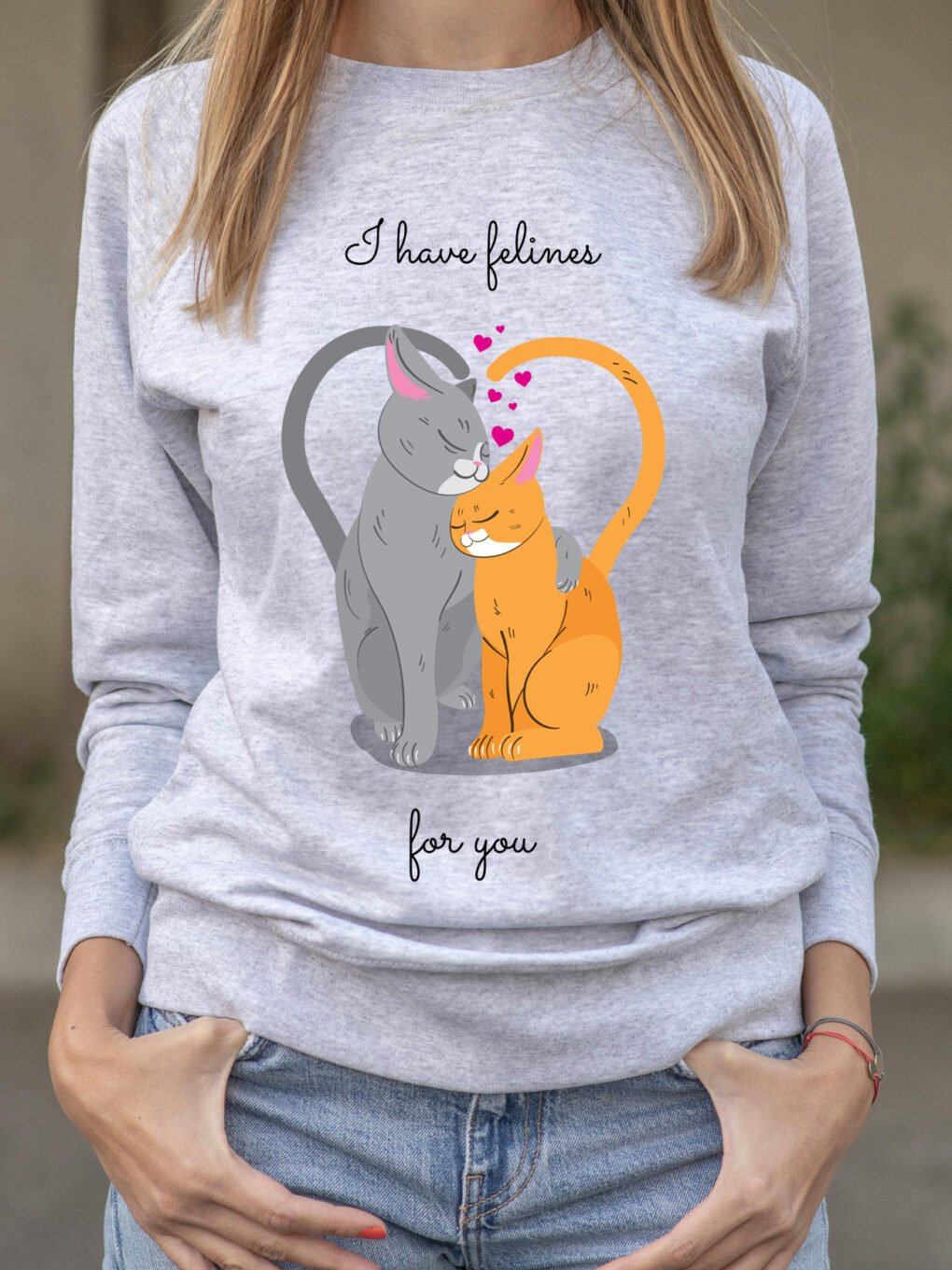 Bluza printata-I have felines for You, Femei-Model 1