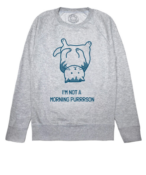 Bluza printata-I'm not a Morning PURRRSON, Femei