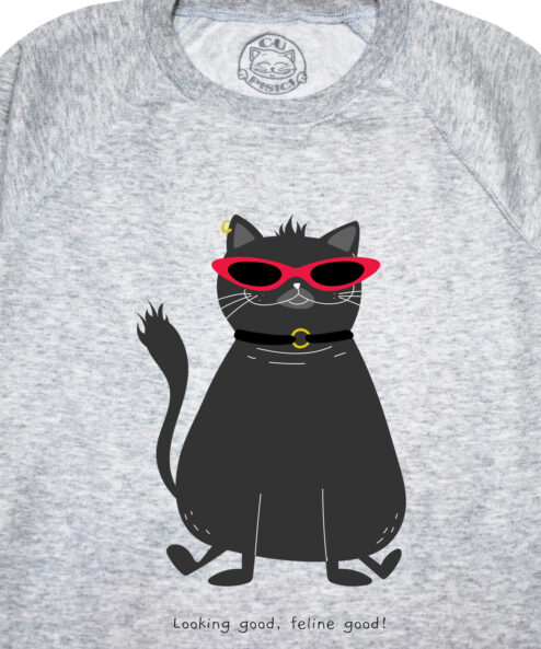 Bluza printata-Looking good, feline good, Femei