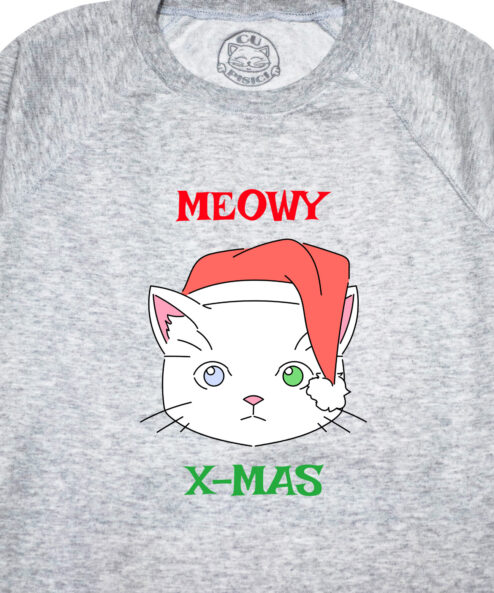 Bluza printata-Meowy X-mas, Femei