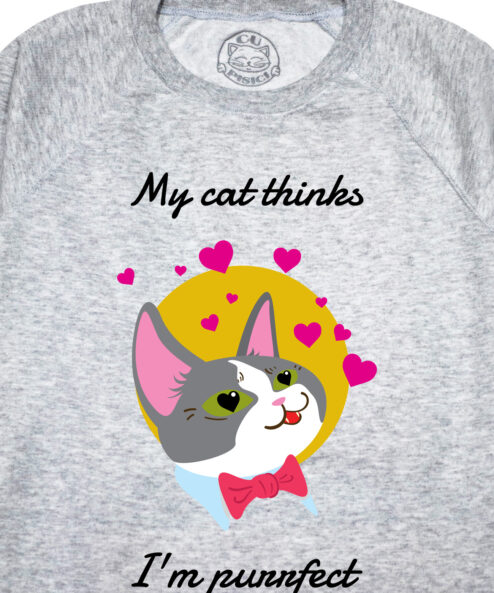 Bluza printata-My Cat thinks I'm Purrfect, Femei