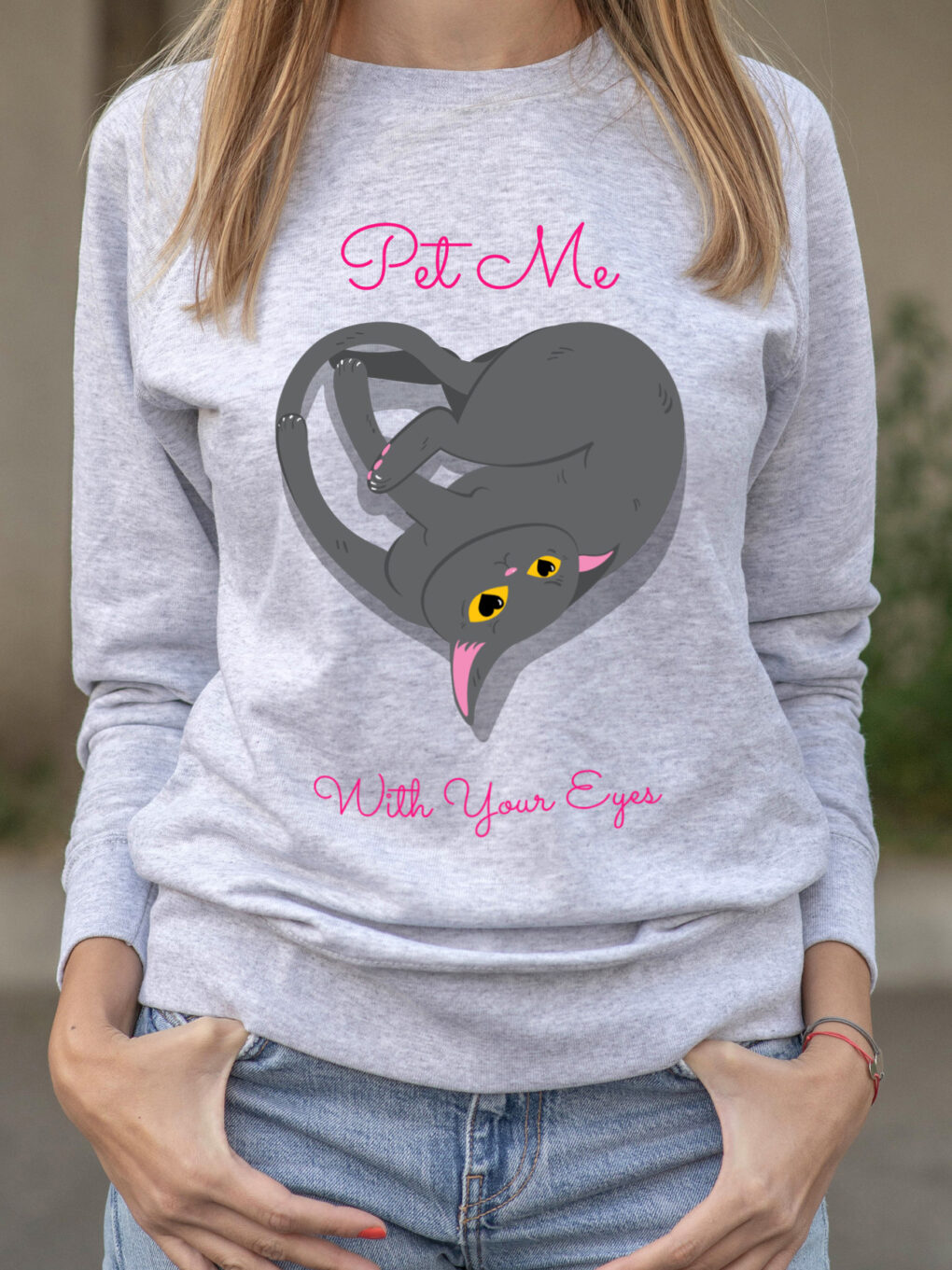 Bluza printata-Pet Me with your Eyes, Femei