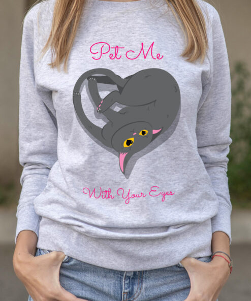 Bluza printata-Pet Me with your Eyes, Femei