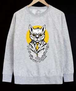 Bluza printata-Hipster Cat