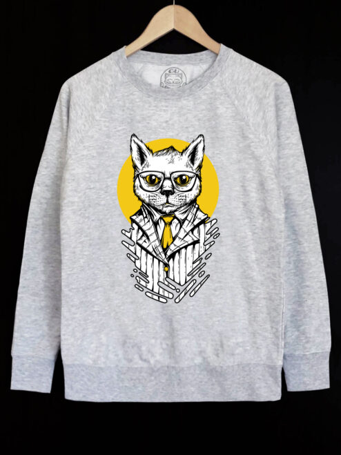 Bluza printata-Hipster Cat