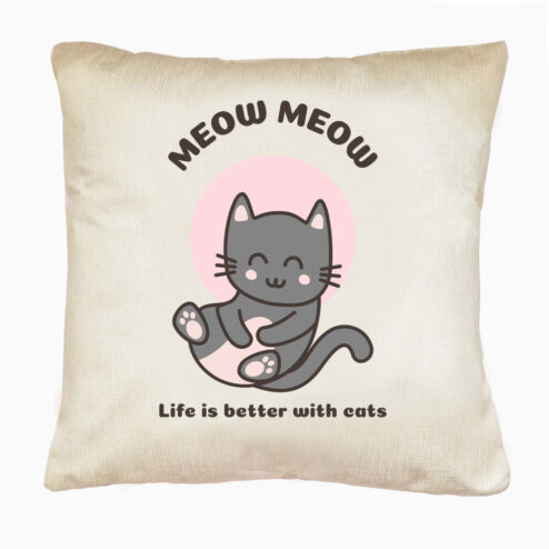 Perna decorativa-Life is Better with Cats