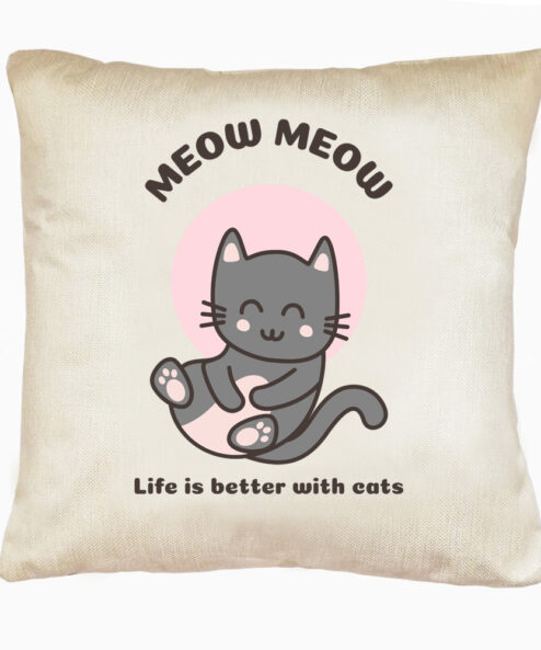 Perna decorativa-Life is Better with Cats