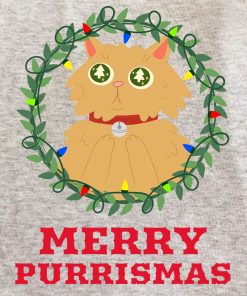 Bluza printata-Merry Purrismas (Ginger Cat)