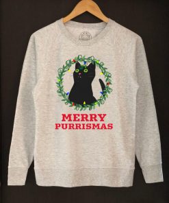 Bluza printata-Merry Purrismas (Black Cat)