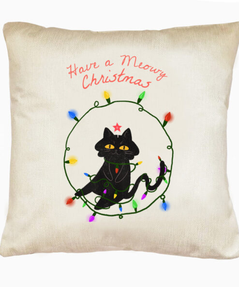 Perna decorativa-Have a Meowy Christmas