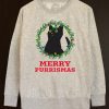 Bluza printata-Merry Purrismas (Black Cat), Barbati