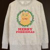 Bluza printata-Merry Purrismas (Ginger Cat)