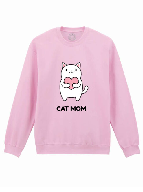 Bluza printata-Cat Mom, Unisex