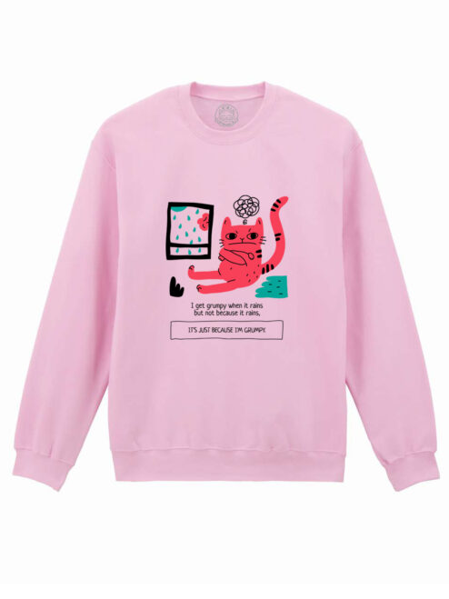 Bluza printata-Grumpy Rainy Cat, Unisex