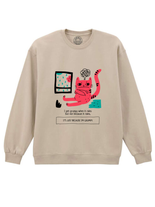 Bluza printata-Grumpy Rainy Cat, Unisex