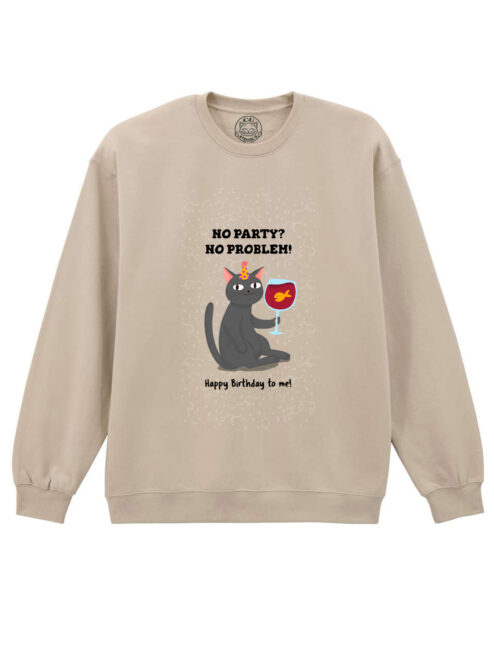 Bluza printata-Happy Birthday (Black Cat), Unisex