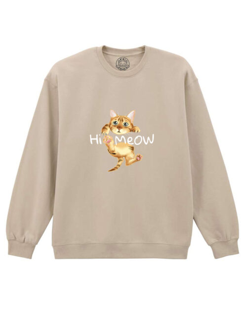 Bluza printata-Hi Meow, Unisex