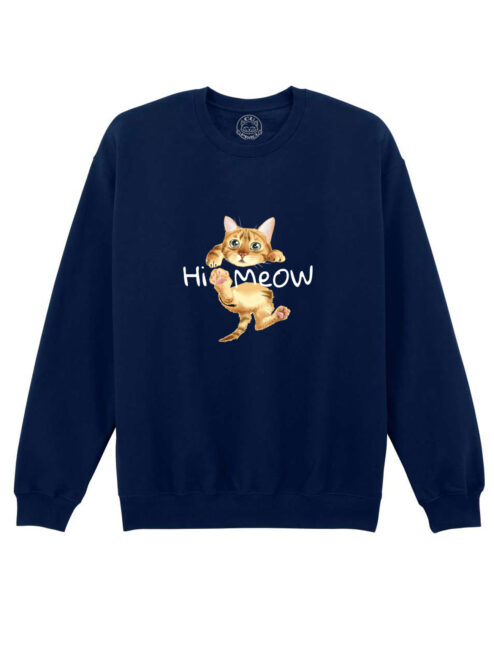 Bluza printata-Hi Meow, Unisex