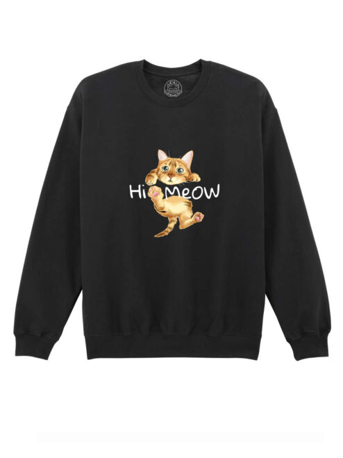 Bluza printata-Hi Meow, Unisex