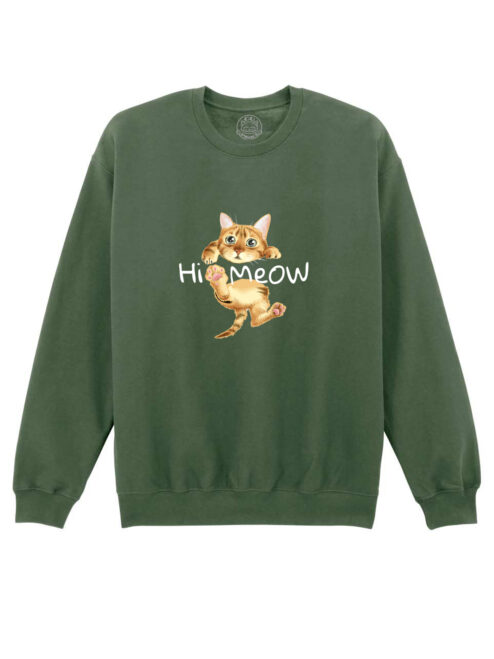 Bluza printata-Hi Meow, Unisex