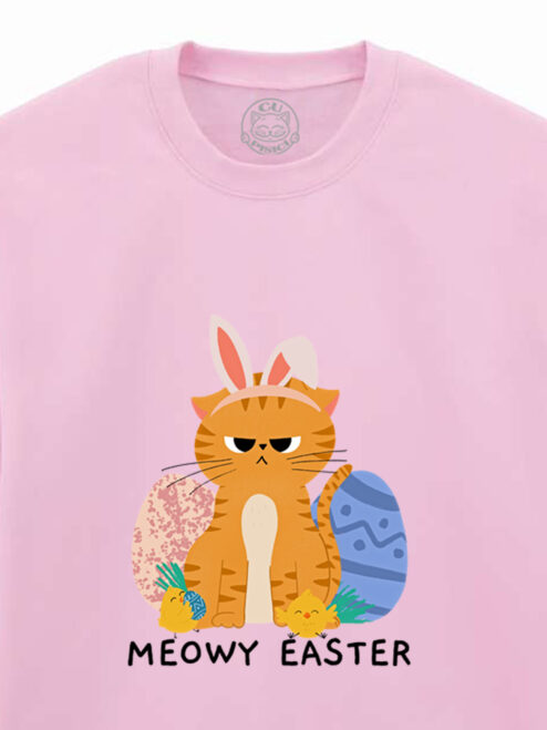 Bluza printata-Meowy Easter, Unisex